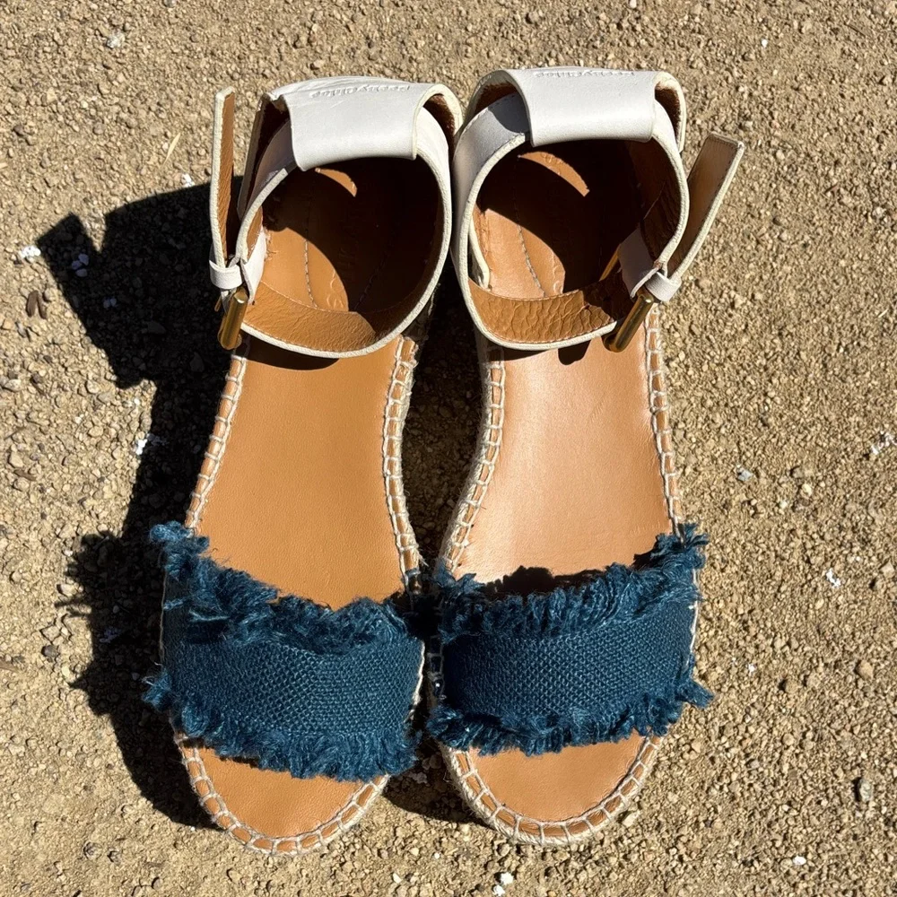 See By Chloe‎ Glyn Espadrille Wedge, Authentic. Like New.  38
